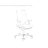 Leather office chair with armrests Oostdorp