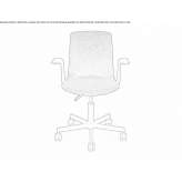 Office chair with armrests and a 5-star base Holic