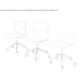 Swivel office chair made of polypropylene Webb