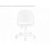 Upholstered office chair with height adjustment and wheels Luingne