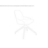 Swivel, upholstered trestle chair Clarcona
