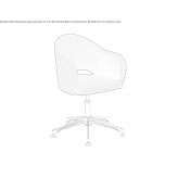 Swivel armchair, upholstered, with armrests Trsic
