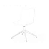 Technopolymer swivel office chair on trestles Herdecke