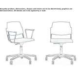 Chair with a 5-star base on wheels Iona