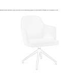 Swivel, upholstered trestle chair Clarcona