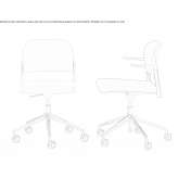 Upholstered office chair Barroso