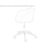 Office chair on wheels with armrests and a base with 5 arms Olivola