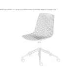 Height-adjustable swivel office chair with 5-arm base Elvanli