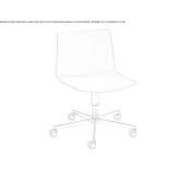 Technopolymer office chair on wheels with 5-star base Vihanti