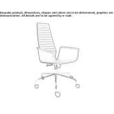 Leather chair with high backrest and 5-star base with height adjustment Otos