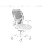 Fabric office chair with 5-arm base Catalcam