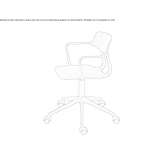 Polypropylene office chair with height adjustment and 5-arm base Limerle