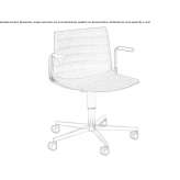 Upholstered office chair with height adjustment and armrests Vihanti