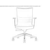 Height adjustable office chair with armrests Bistrita
