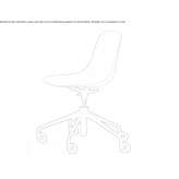 Polypropylene office chair with height adjustment and wheels Verzej