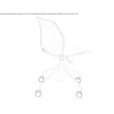 Height adjustable office chair with wheels Lumio