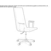 Leather office chair with armrests Bezerros