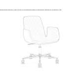 Height-adjustable office chair with armrests, with a 5-star base Azov