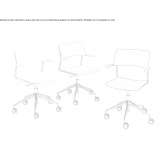 Swivel office chair made of polypropylene with armrests Webb