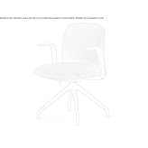 Office chair upholstered in fabric with armrests Minot
