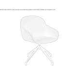 Swivel, upholstered trestle chair Raches