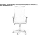 Chair with high backrest and armrests on wheels Bezerros