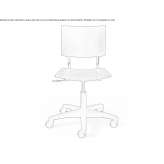 Office chair on wheels with a base with 5 arms Mournies