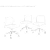 Upholstered office chair Barroso