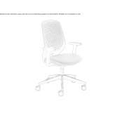 Plastic office chair on wheels with a base with 5 arms Porzuna