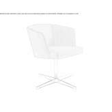 Upholstered swivel chair with armrests Clarcona