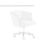 Upholstered swivel chair with 5-star base Clarcona