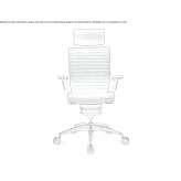 Swivel, height-adjustable fabric office chair Mariel