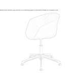 Office chair with armrests and a 5-star base Olivola