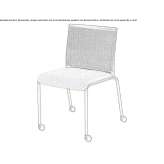 Mesh chair on wheels Tintern