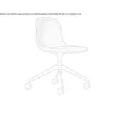 Polypropylene chair on wheels Lagnieu