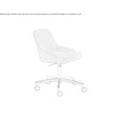 Upholstered swivel chair with 5-star base Clarcona