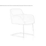 Office chair upholstered with fabric on supports Troyes