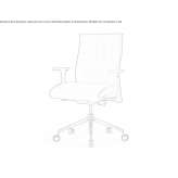 Leather executive chair with medium backrest Cleto