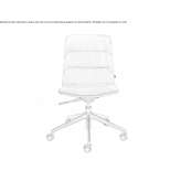 Swivel, upholstered office chair on wheels Wagna