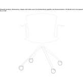 Office chair made of polypropylene with armrests Falze