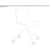 Polypropylene office chair on wheels Falze