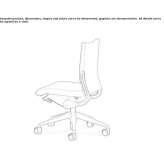 Leather office chair on wheels with a base with 5 arms Patzite