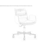 Leather office chair with armrests and 5-arm base Bihorel
