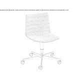 Upholstered office chair with height adjustment Vihanti