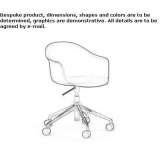 Height-adjustable office chair with wheels and armrests Naarden