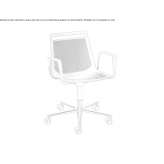 Swivel chair with armrests on wheels Rozzano