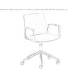 Upholstered office chair with height adjustment and armrests Herdecke