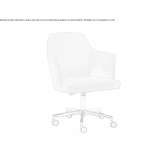 Upholstered swivel chair with 5-star base Clarcona