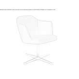 Upholstered swivel chair with armrests Clarcona