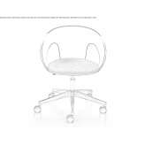 Height adjustable office chair with 5-arm base Otelec
